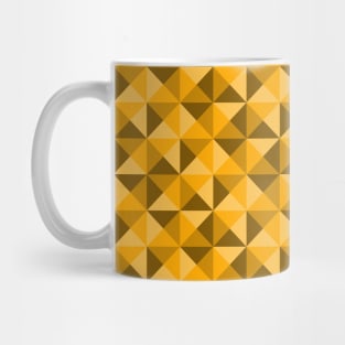 Geometric Triangle Pattern (Gold) Mug